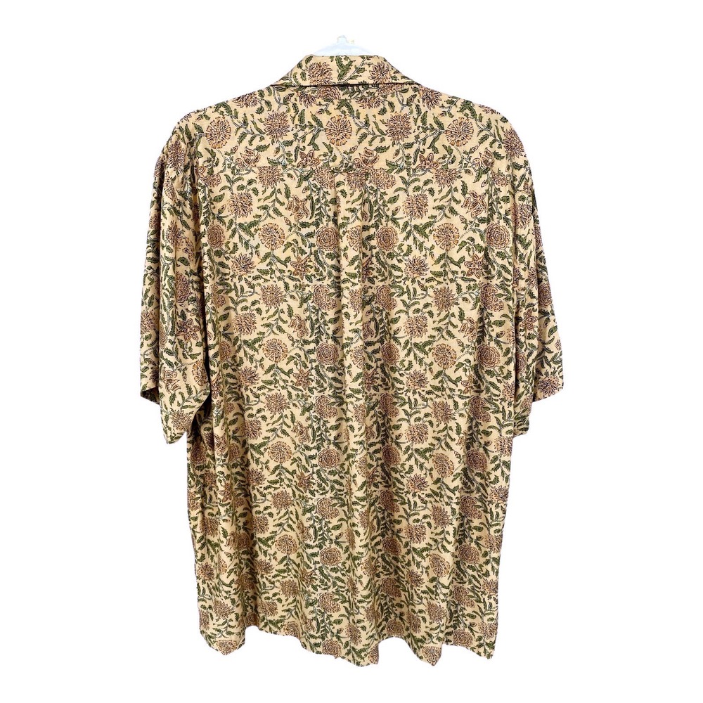 Todd Snyder Mens XXL Floral Block Print Rayon Camp Collar Shirt SH80-0640-03-13 - Picture 2 of 6